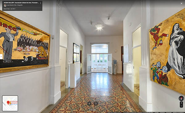 tour virtual 360 Google Street View en Valencia de galería de arte Acuda