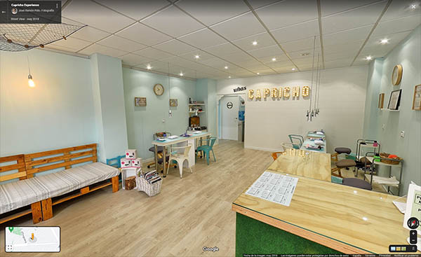 tour virtual 360 Google Street View de centro de cuidado de uñas