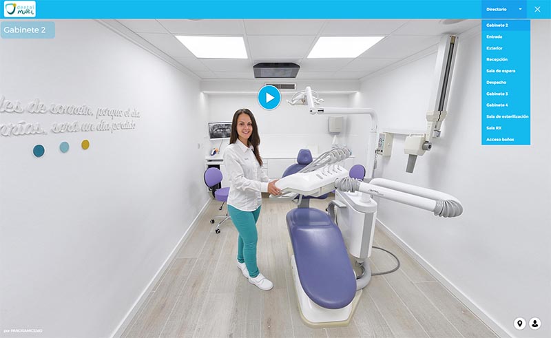 Tour virtual 360 en Xativa de Clínica Dental Mulet