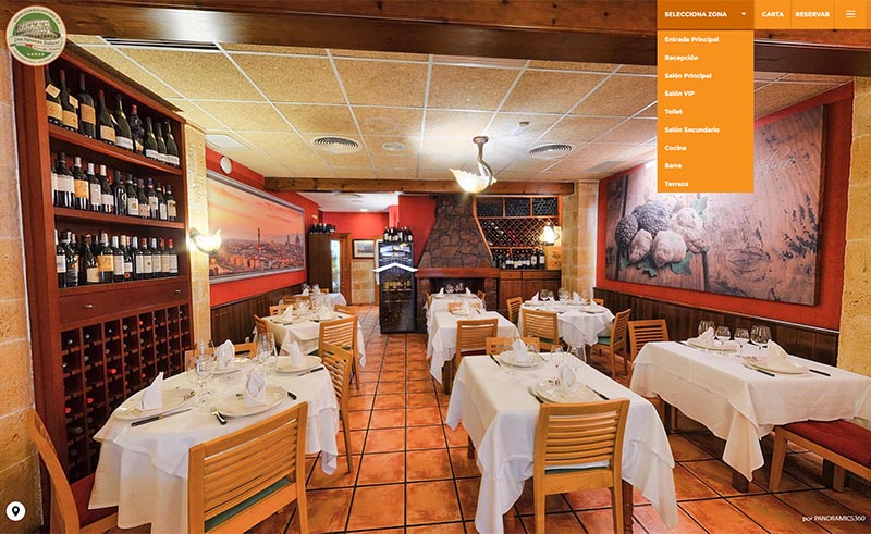 Tour virtual 360 en Valencia de restaurante italiano Don Salvatore