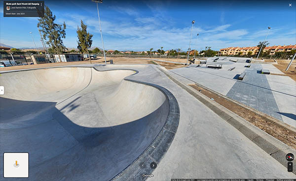 tour virtual 360 Google Street View skate park