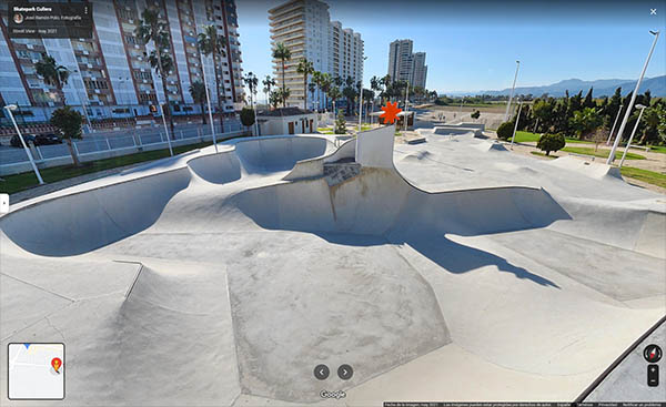 tour virtual 360 Google Street View en Valencia de skate park